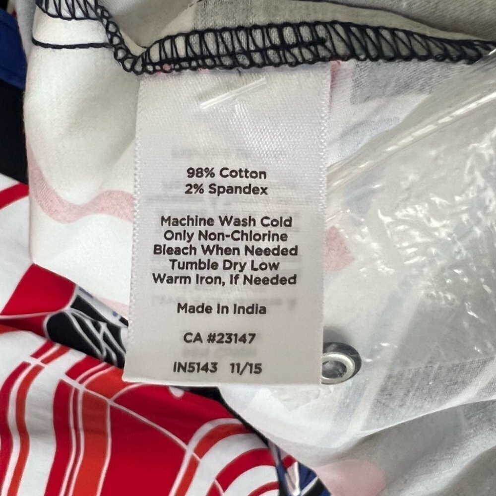 Nwot - Talbots Multi-Color Button Up Sleeveless Collared Dress. Size: 8. - Picture 7 of 12